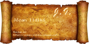 Józan Ildikó névjegykártya